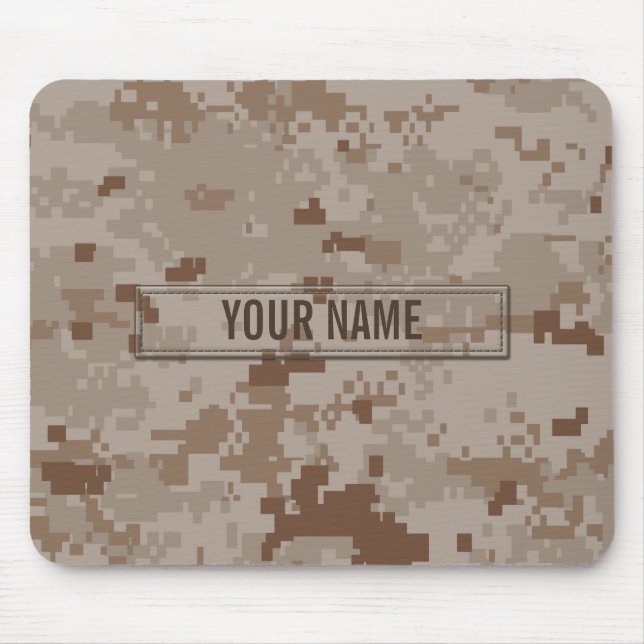 Digital Desert Camouflage Customizable Mouse Pad (Front)