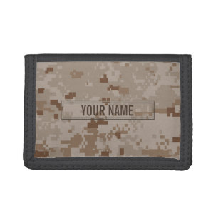 Digital Desert Camouflage Customizable Tri-fold Wallet