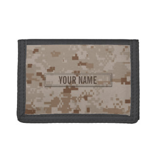 Digital Desert Camouflage Customizable Trifold Wallet