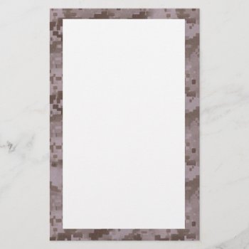 Digital Desert Camouflage With White Stationery by Camouflage4you at Zazzle