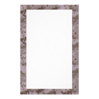 Digital Desert Camouflage with White Stationery