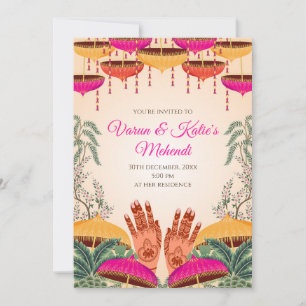 Digital Dholki invitation Mendhi Night invite