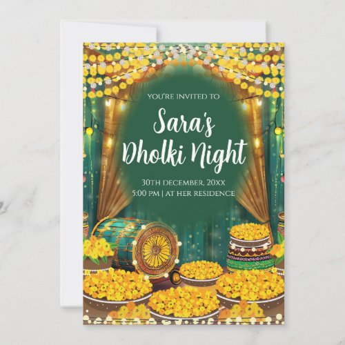 Digital Dholki invites  Digital Mehndi invitation