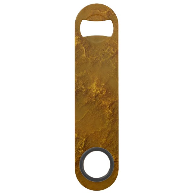 Digital Dirty Gold Rock Relief Texture Speed Bottle Opener (Front)