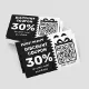 Digital Discount Coupon With QR Code Logo Black Business Card | Zazzle