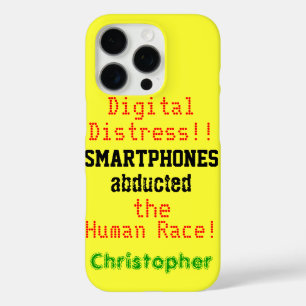 Digital Distress Smartphone Humorous Quote iPhone 16 Pro Case
