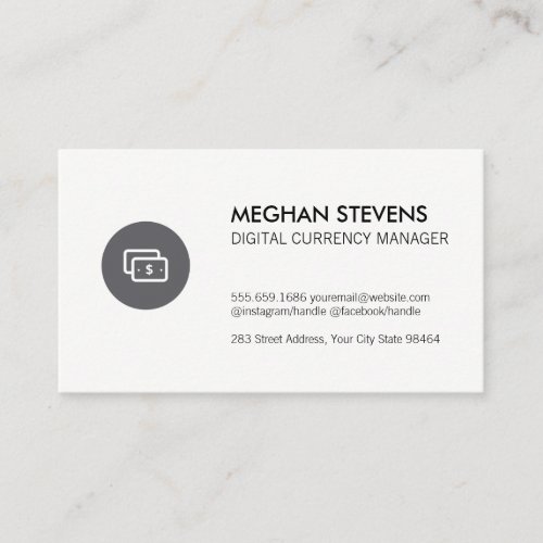 Digital Dollar Icon Appointment Card
