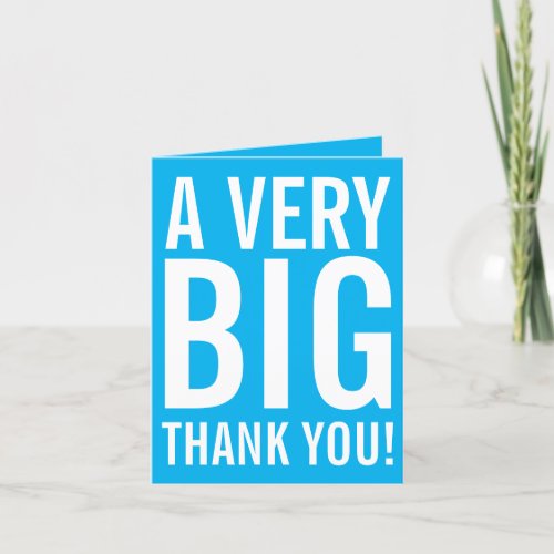 Digital download custom big thank you card