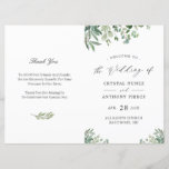 Digital Download Eucalyptus Leaves Wedding Program<br><div class="desc">Digital Download Eucalyptus Leaves Wedding Program. With Zazzle's design tool, you can add your own personal touch to the invitation and make it truly unique. Digital download is also available, allowing you to easily print it out at home or share it with your friends and family on social media or...</div>