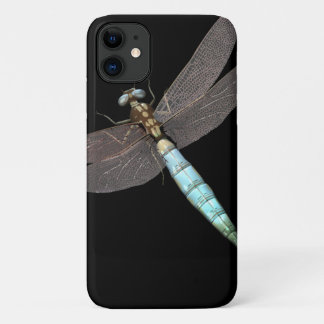 Digital Dragonfly Close Up on Black iPhone 11 Case