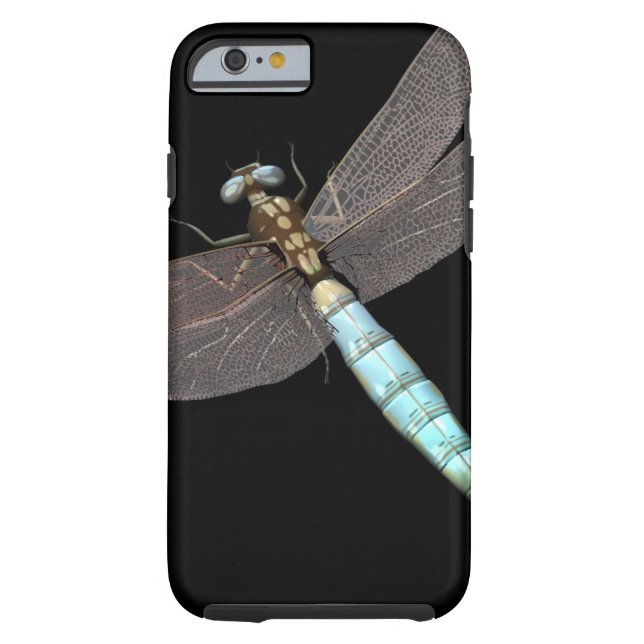 Digital Dragonfly on Black Case-Mate iPhone Case (Back)