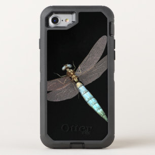 Digital Dragonfly on Black OtterBox Defender iPhone SE/8/7 Case