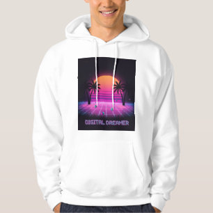 Digital Dreamer Oversized Synthwave Hoodie