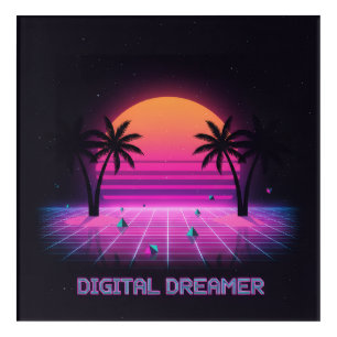 Digital Dreamer Retro Acrylic Art