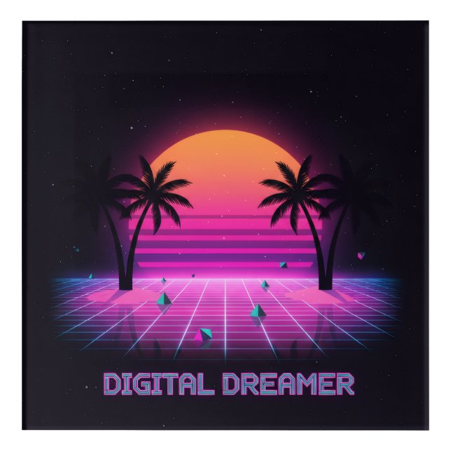 Digital Dreamer Retro Acrylic Art (Front)