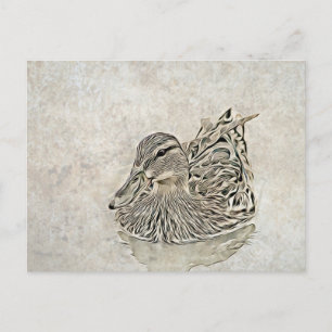 Digital Duck Art Postcard