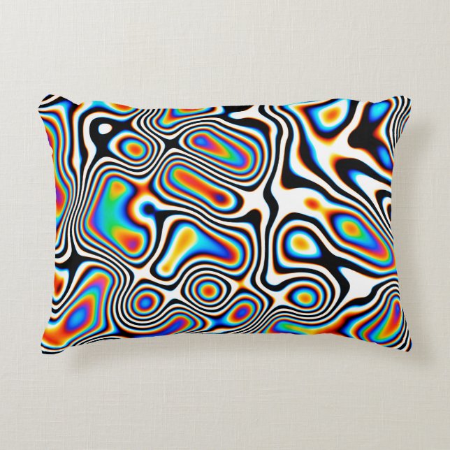 Digital effects. Vibrant abstract background. Colo Accent Pillow (Front)