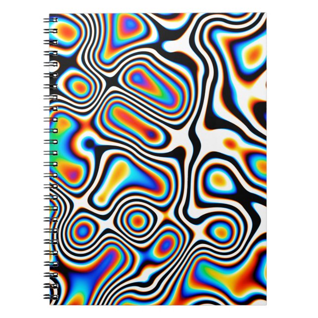 Digital effects. Vibrant abstract background. Colo Notebook (Front)