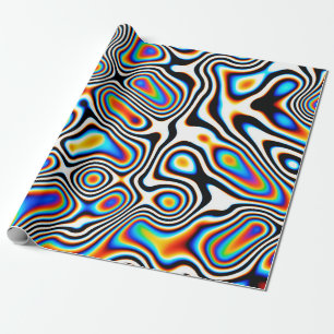 Digital effects. Vibrant abstract background. Colo Wrapping Paper