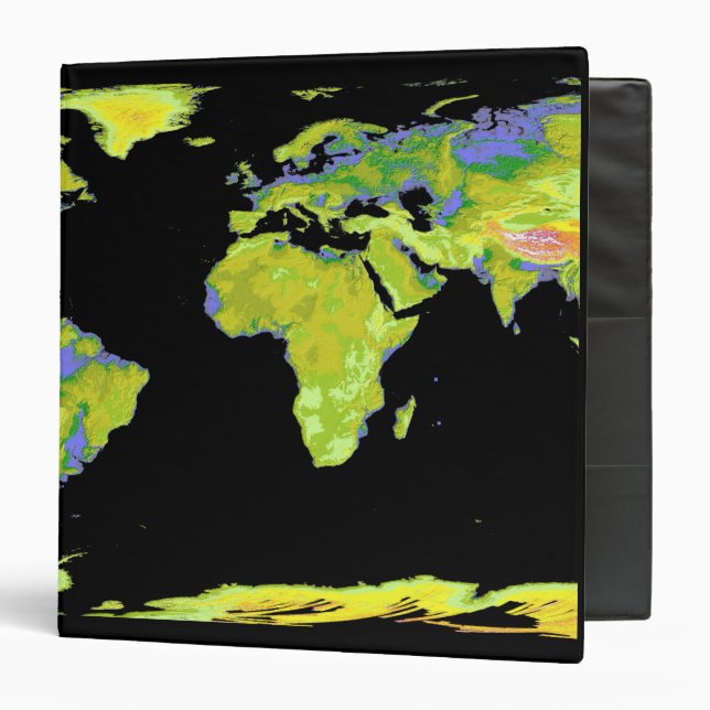 Digital elevation model of the continents on Ea Binder (Front/Inside)