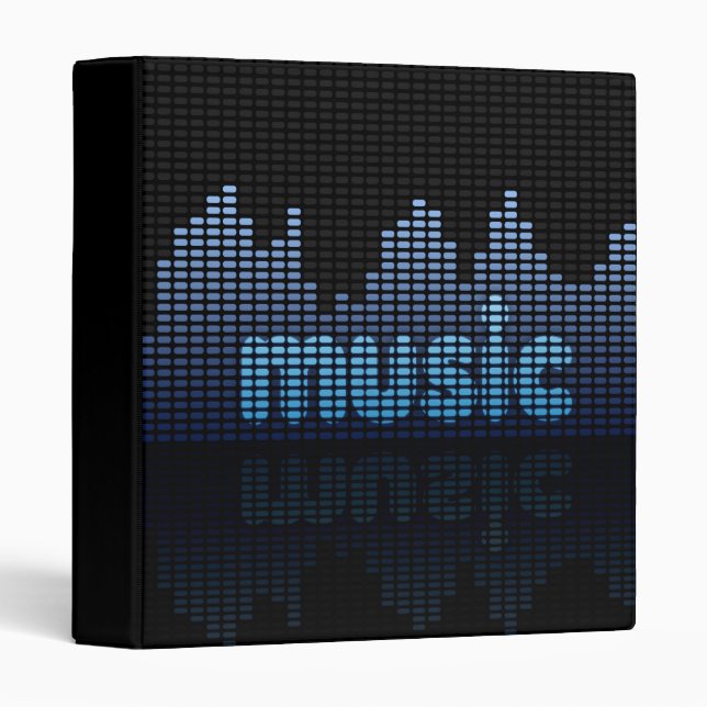 Digital Equalizer Music Wave Wall Binder (Front/Spine)