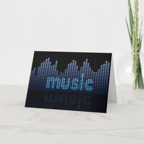 Digital Equalizer Music Wave Wall Card