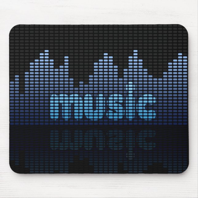Digital Equalizer Music Wave Wall Mouse Pad (Front)