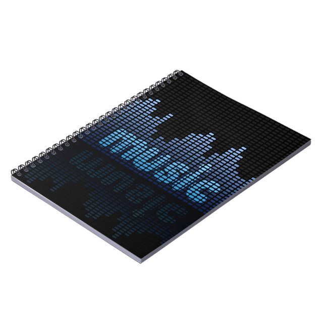 Digital Equalizer Music Wave Wall Notebook (Left Side)