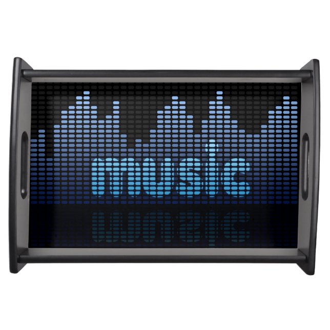 Digital Equalizer Music Wave Wall Serving Tray (Front)