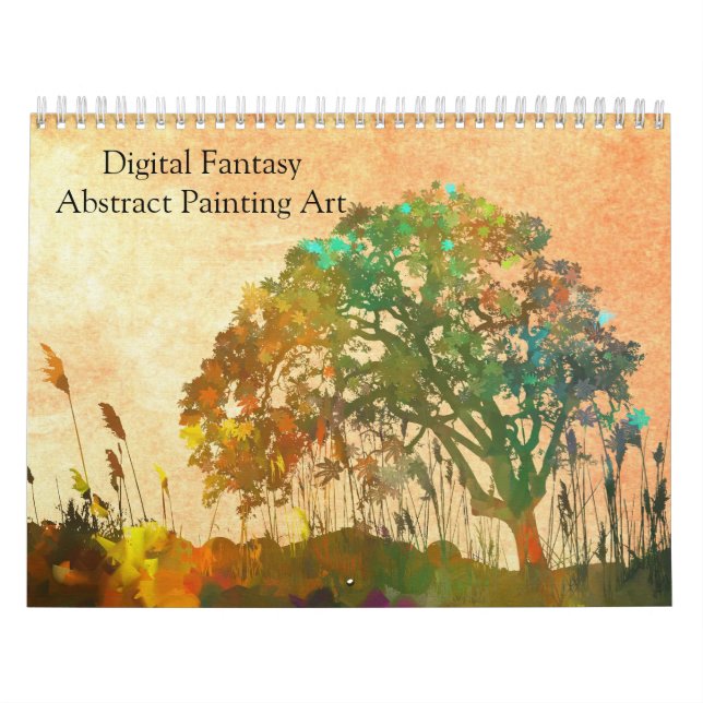 Digital Fantasy Abstract Painting Art 2025 Calendar (Cover)