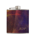 Digital Fine Art Abstract Monogrammed Hip Flask at Zazzle