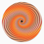 Digital flare - Fractal Classic Round Sticker