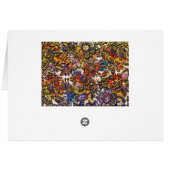 Digital Floral Pattern Art Cards (Back Horizontal)