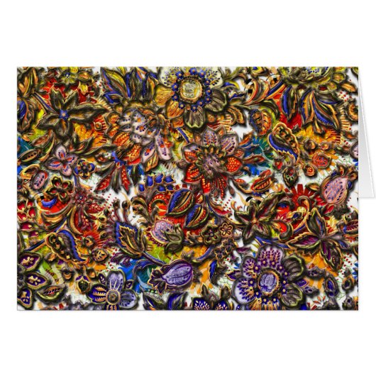 Digital Floral Pattern Art Cards (Front Horizontal)