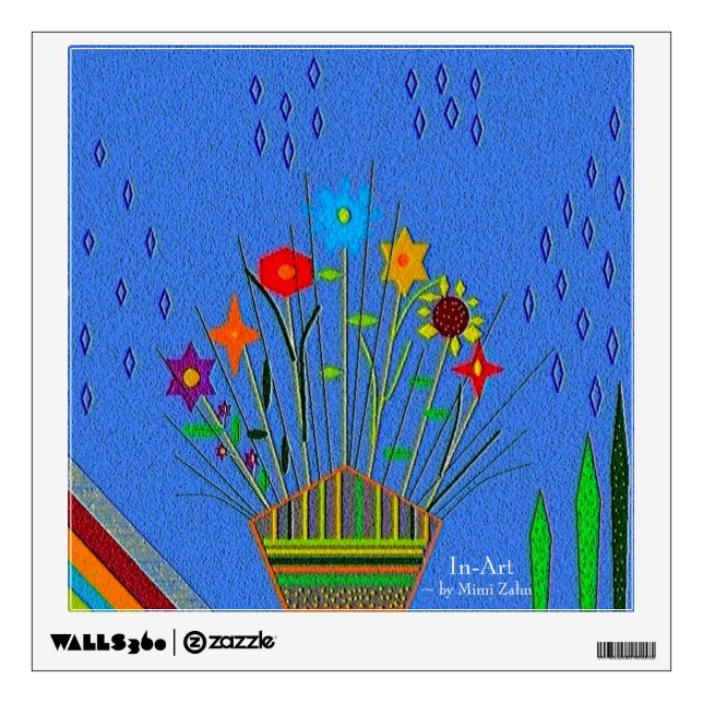 "Digital Flower Arranging" Custom Wall Decal (Front)