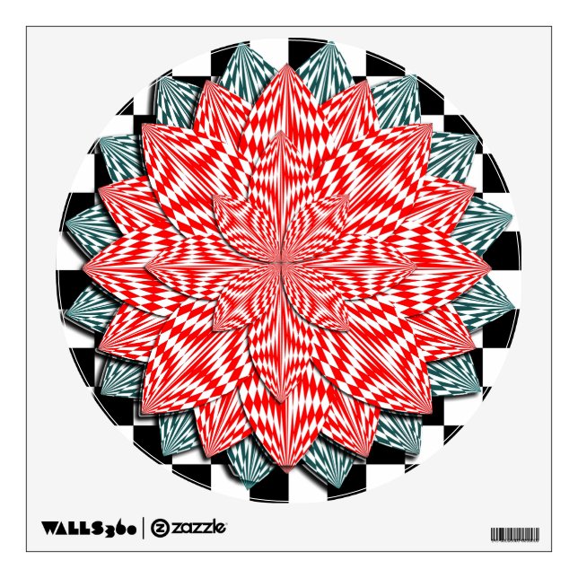 Digital Flower by Kenneth Yoncich Wall Sticker (Front)