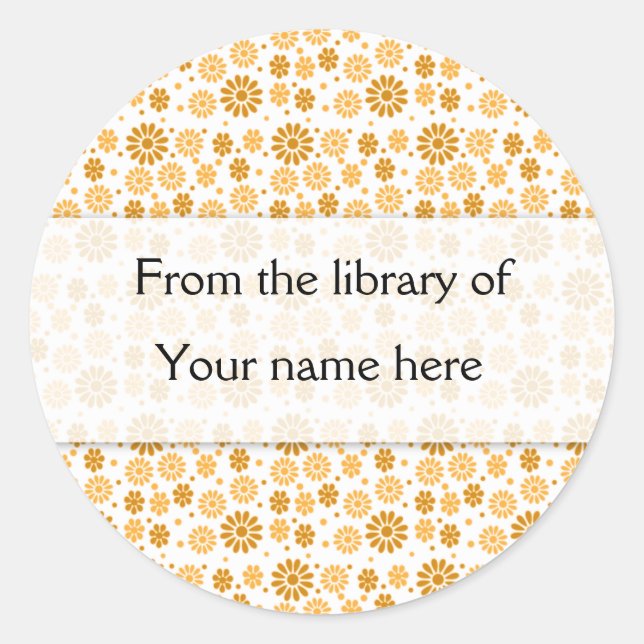 Digital Flowers Personalized Bookplates (Front)
