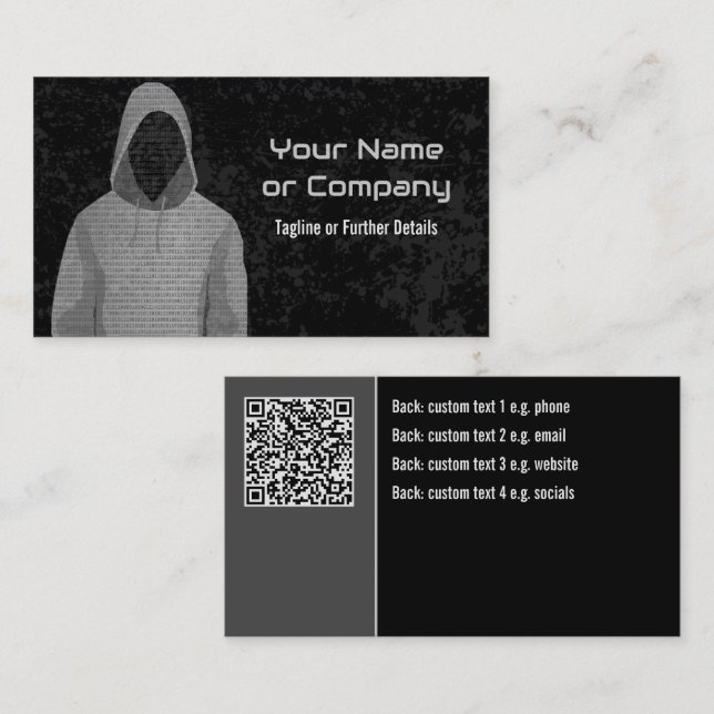 Digital Forensics or Pen Testing - Ethical Hacker Business Card (Front/Back)