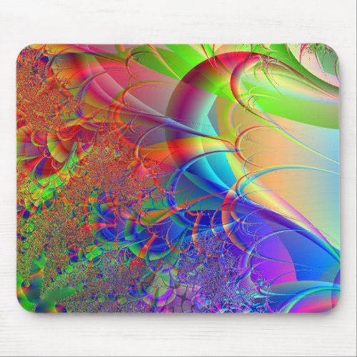 Digital fractal 3D design Mouse Pad