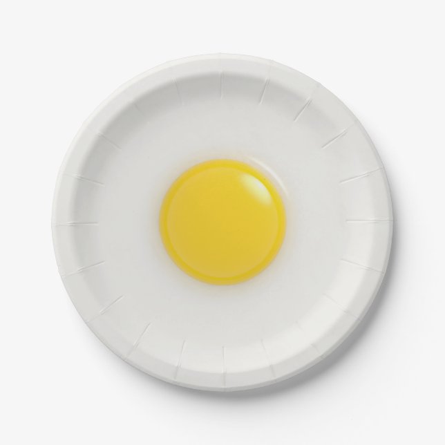Digital Fried Egg Paper Plates (Front)