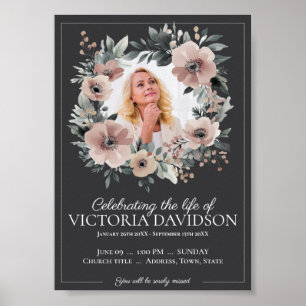 Digital Funeral Announcement Instant Download Poster