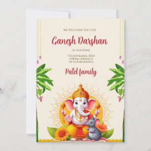 Digital Ganpati invites Ganesh pooja invitations