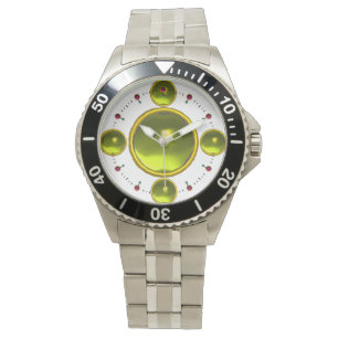 DIGITAL GEM STONE gold yellow topaz Watch