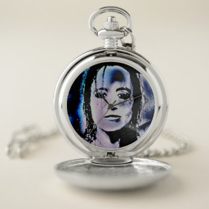 Digital Girl Pocket Watch