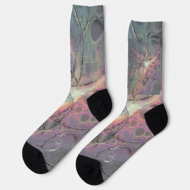 Digital Glass leaves Socks (Left)