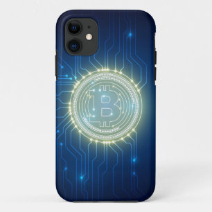 Digital Gold Bitcoin Cryptocurrency Blue iPhone 11 Case
