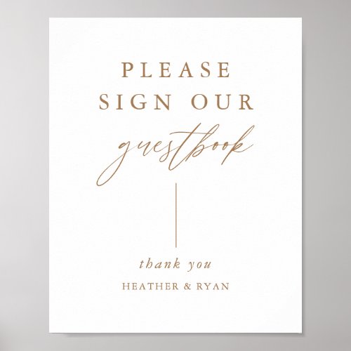 Digital Gold Calligraphy Sign Our Guestbook 