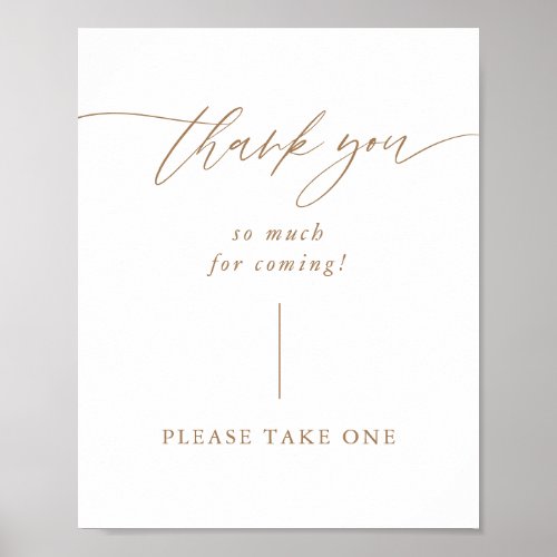 Digital Gold Wedding Thank You For Coming Sign