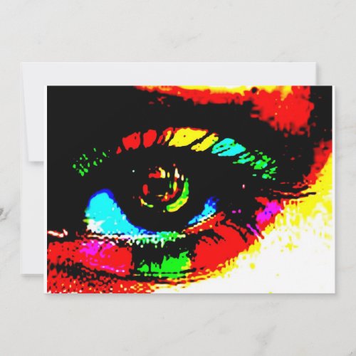 Digital Graffiti Eye Invites