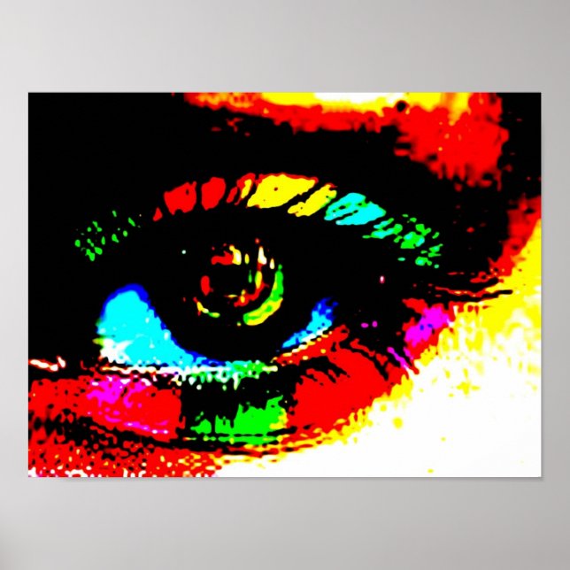 Digital Graffiti Eye Poster (Front)